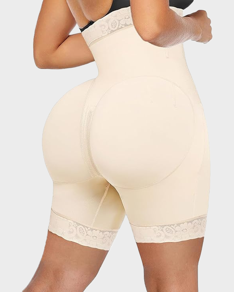 Colombian Faja Shorts Tummy Control Butt Lifter Zipper Crotch Shapewear