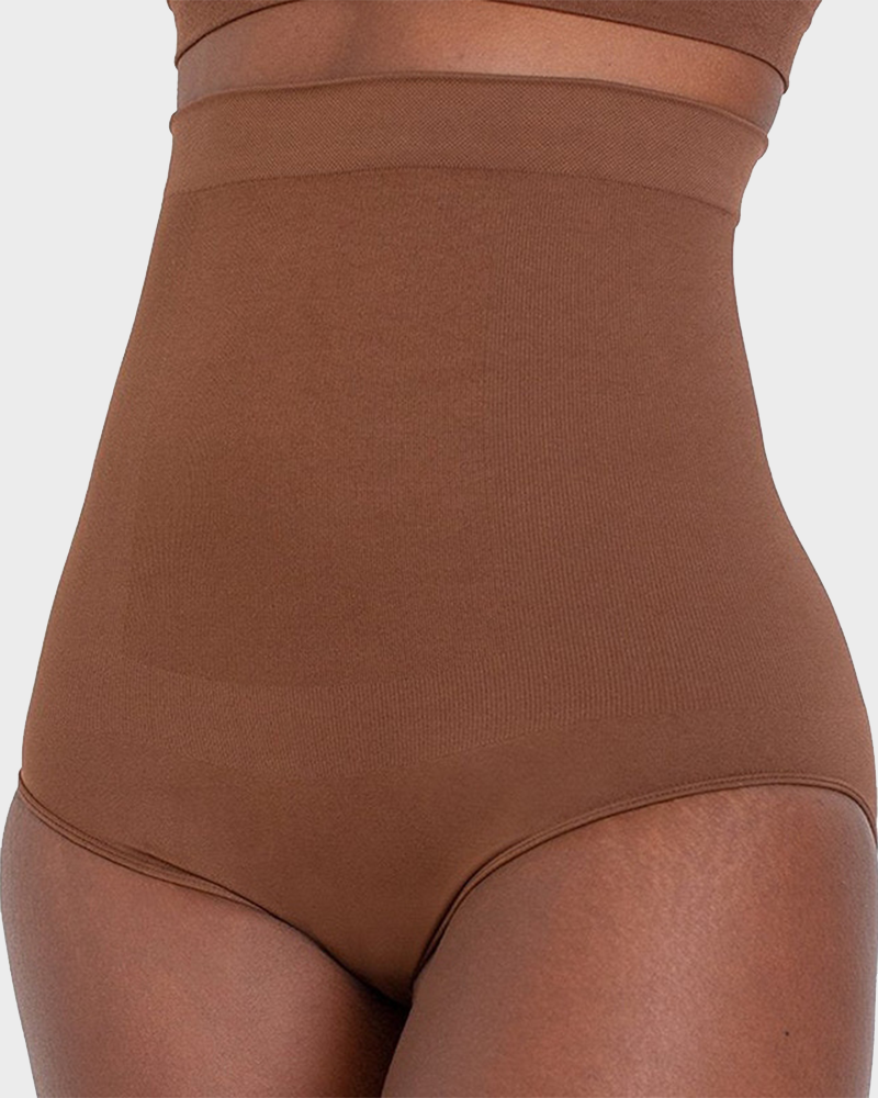 High Waisted Seamless Anti Slip Silicone Strip Compression Shapewear Panty