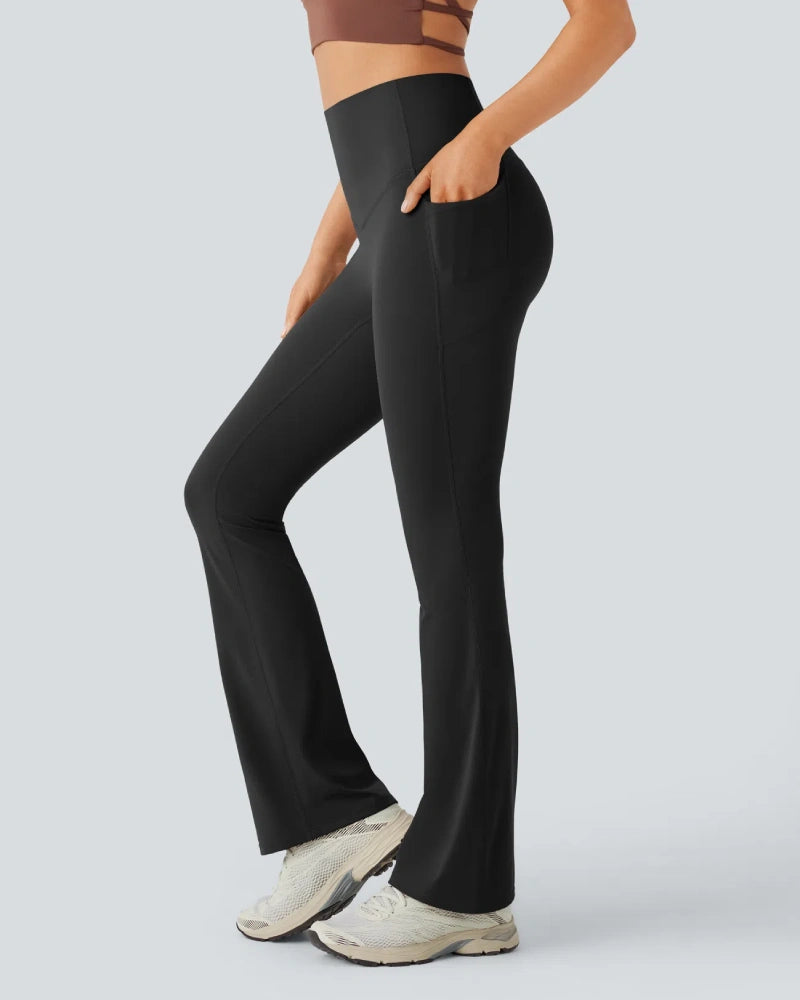 High Waisted Tummy Control Butt-Lifting Shaping Yoga Bootcut Leggings