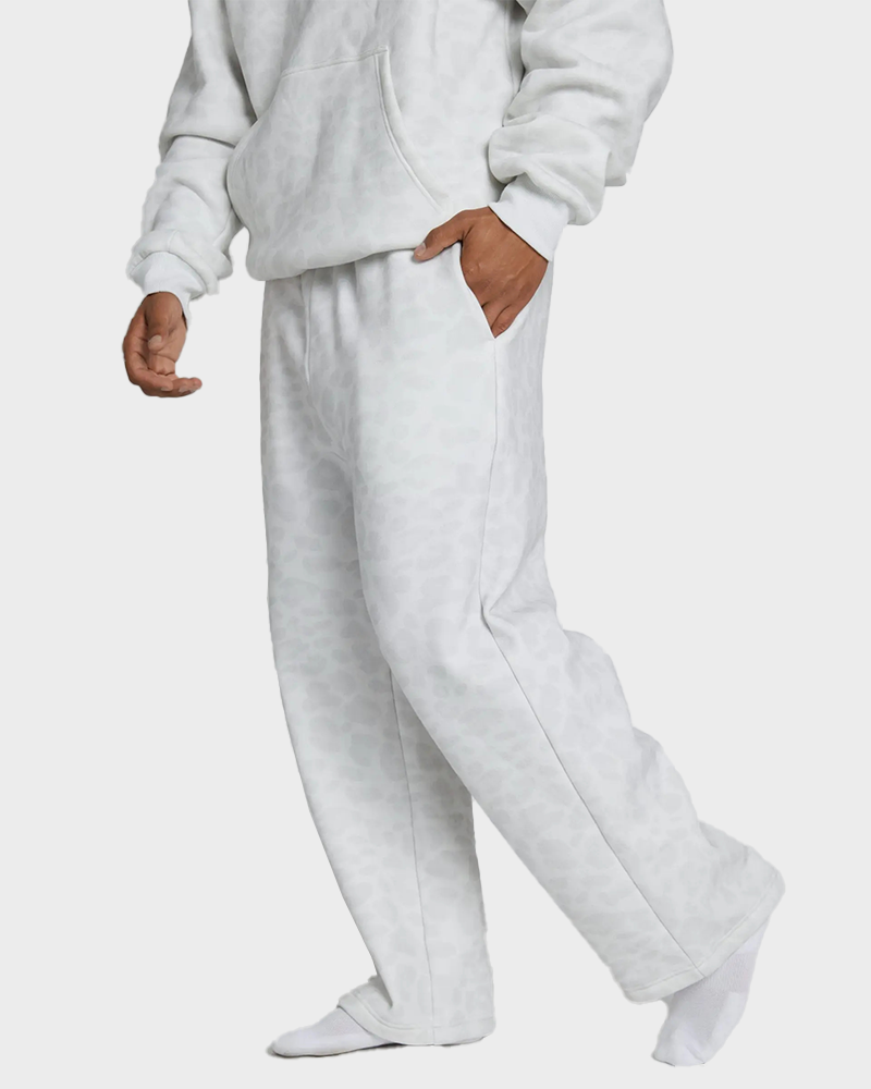 Minimalist Straight Leg Sweatpants High Waist Elastic Drawstring Pants