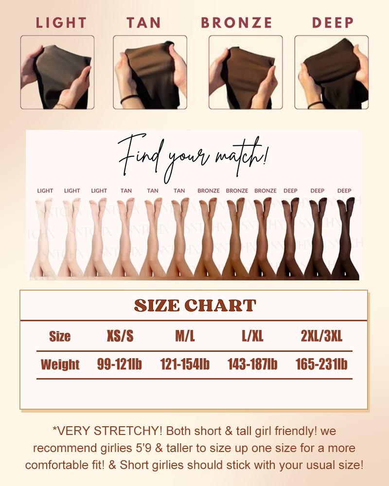 Translucent Fleece Lined Tights For All Skin Tone