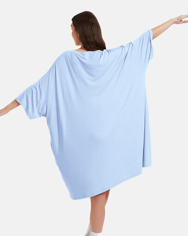Soft Bamboo Sleepshirt with Pocket Plus Size S-5XL