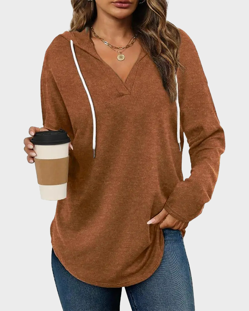 Women's Oversized Long Sleeve Loose Fit Casual Lightweight Pullover Hoodie Top
