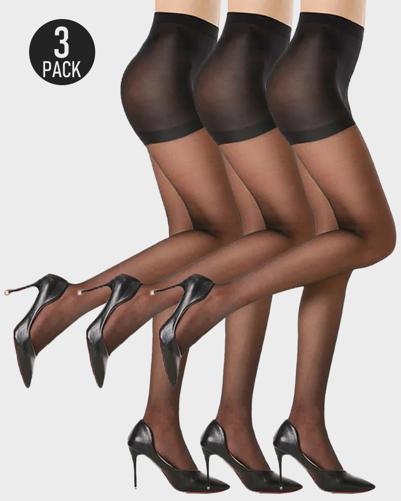 Ultra Sheer Control Top Pantyhose (3 Pairs Pack)