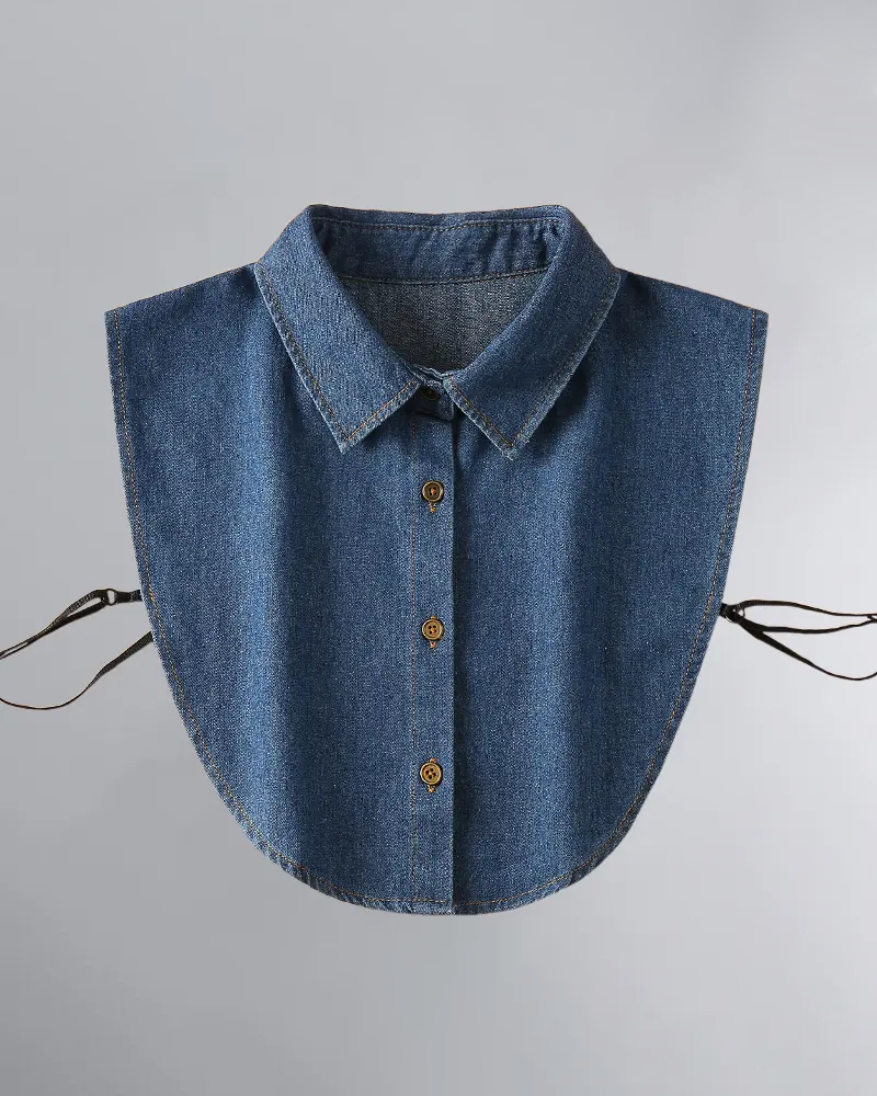 Women's denim false collars are simple and versatile