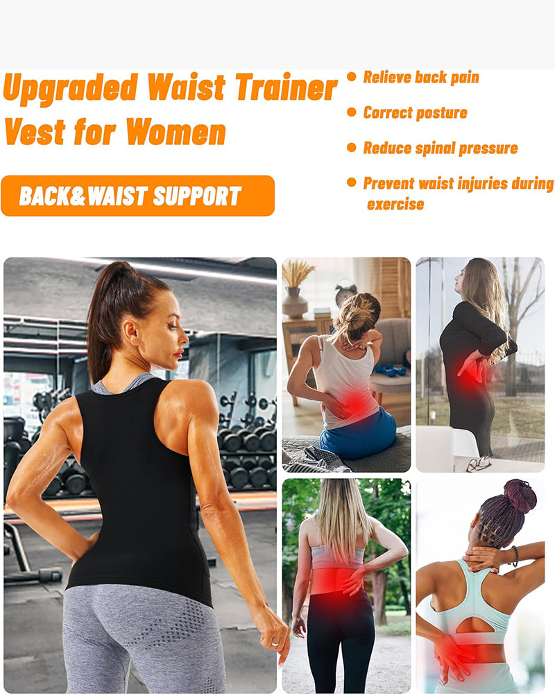 Adjustable Slimming Vest for Women - Tummy Control Sauna Suit