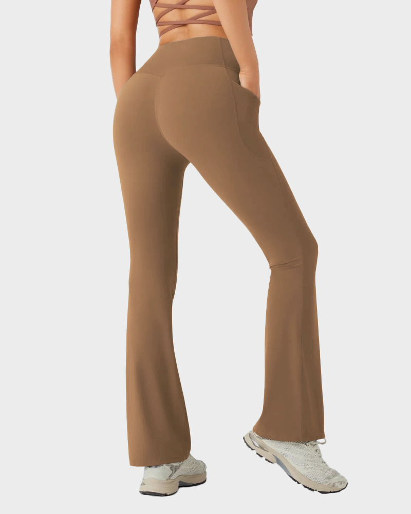 High Waisted Tummy Control Butt-Lifting Shaping Yoga Bootcut Leggings