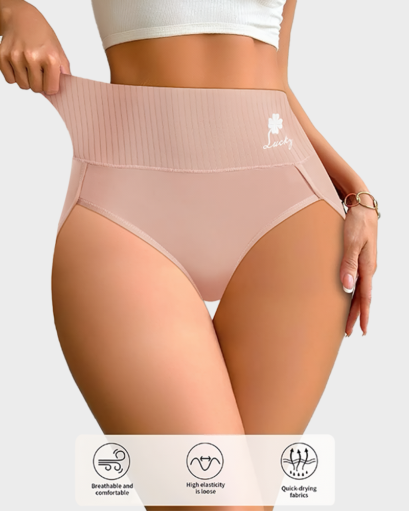 5 Pcs High Elastic Breathable Stretchy Control Panties Soft Women's Underwear