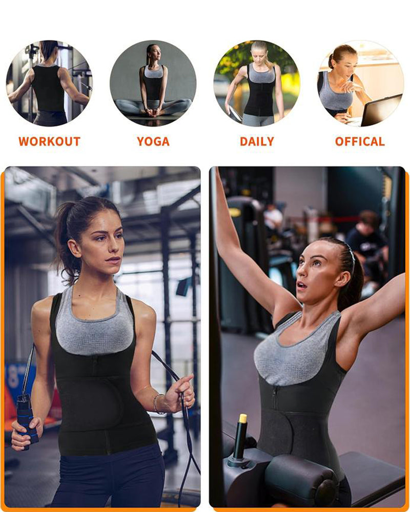 Adjustable Slimming Vest for Women - Tummy Control Sauna Suit