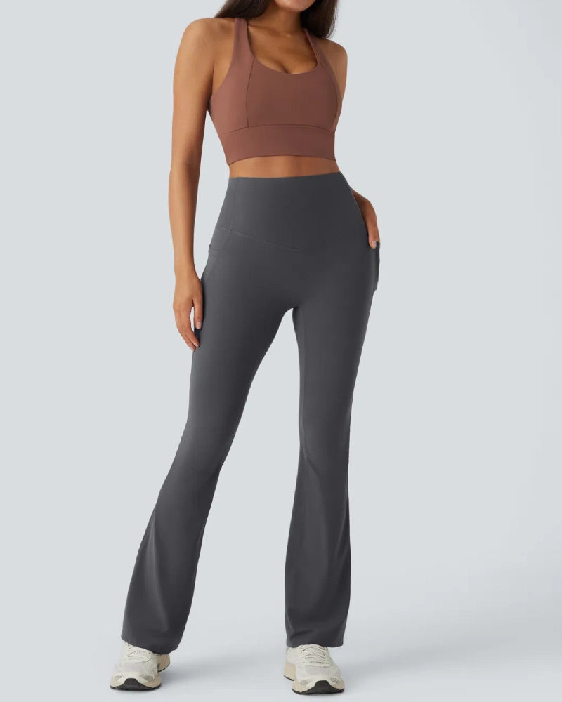 High Waisted Tummy Control Butt-Lifting Shaping Yoga Bootcut Leggings