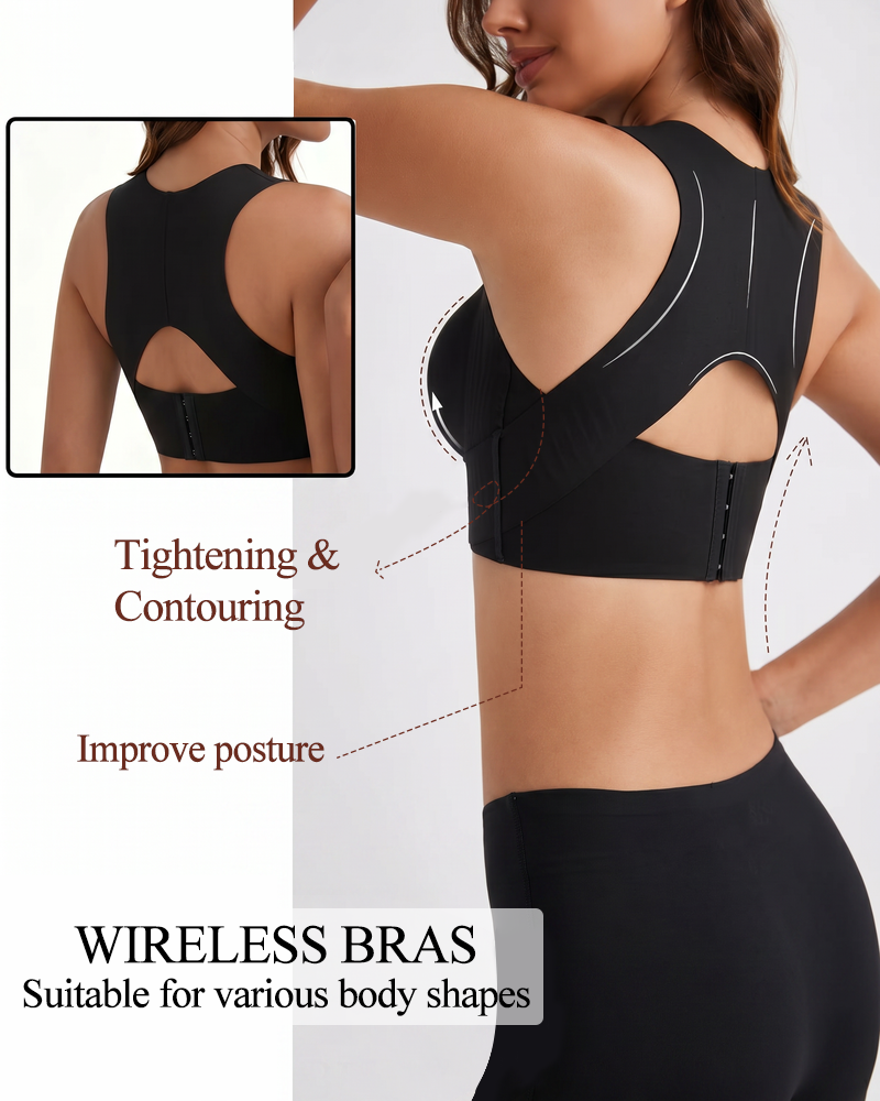 Posture Correction Bra Soft Breathable Non Removable Cups Yoga Sports Bra