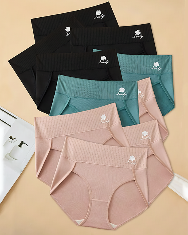 5 Pcs High Elastic Breathable Stretchy Control Panties Soft Women's Underwear