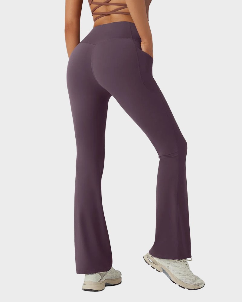 High Waisted Tummy Control Butt-Lifting Shaping Yoga Bootcut Leggings