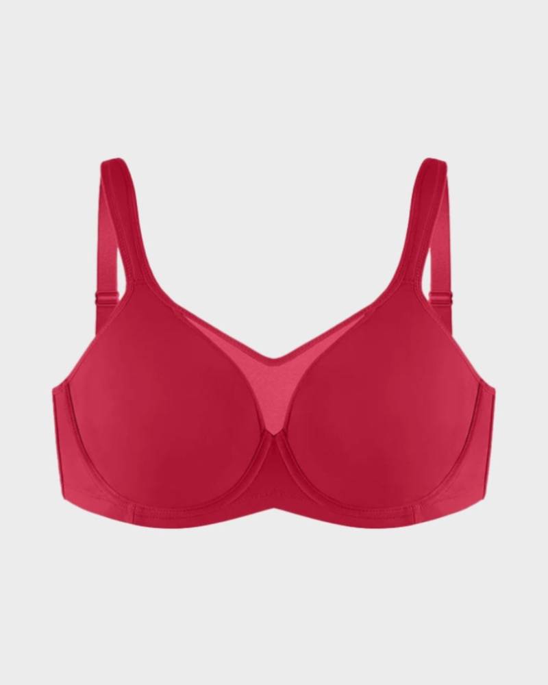 Plus Size Unlined Full Coverage Non-padded Cooling Minimizer Bra