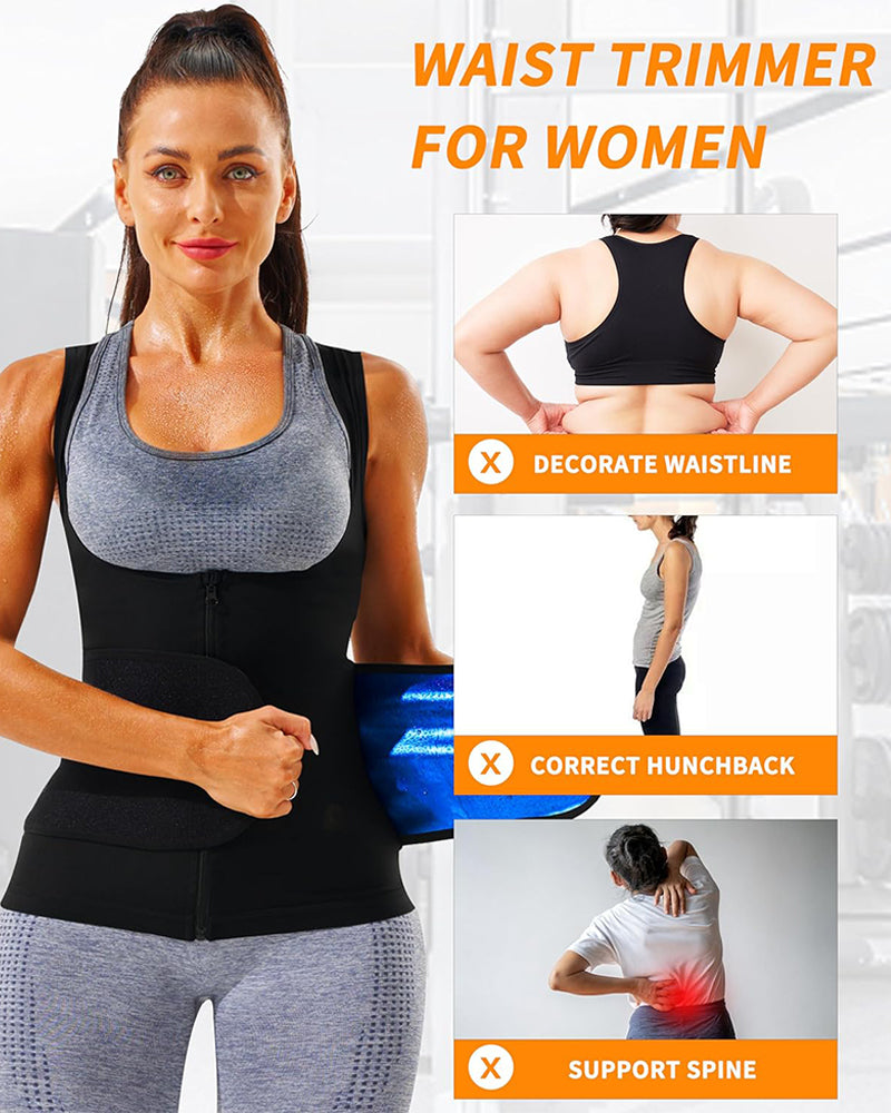 Adjustable Slimming Vest for Women - Tummy Control Sauna Suit