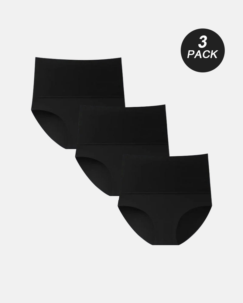 3-Pack High Waisted Thong Tummy Control Briefs