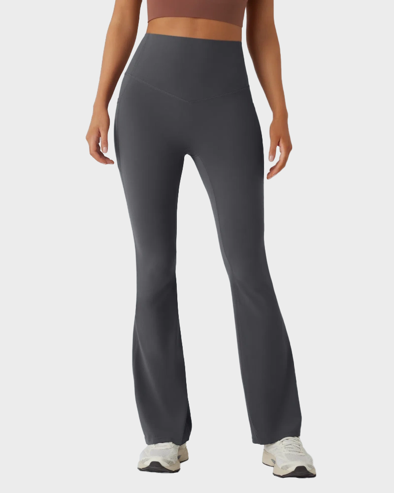 High Waisted Tummy Control Butt-Lifting Shaping Yoga Bootcut Leggings