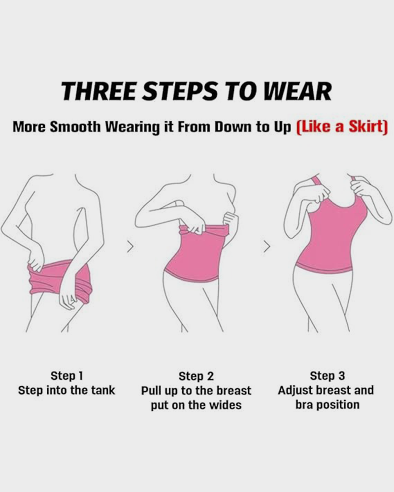Seamless Tummy Control Shapewear Tank Tops - Slimming Square Neck Shapewear
