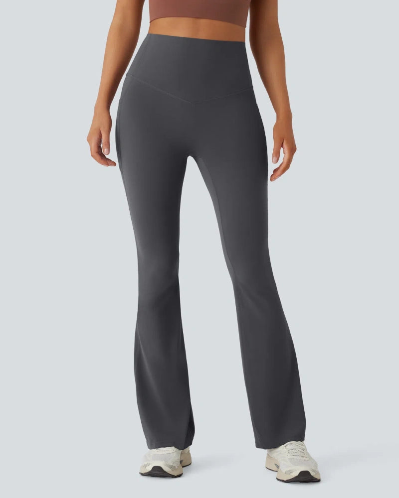 High Waisted Tummy Control Butt-Lifting Shaping Yoga Bootcut Leggings