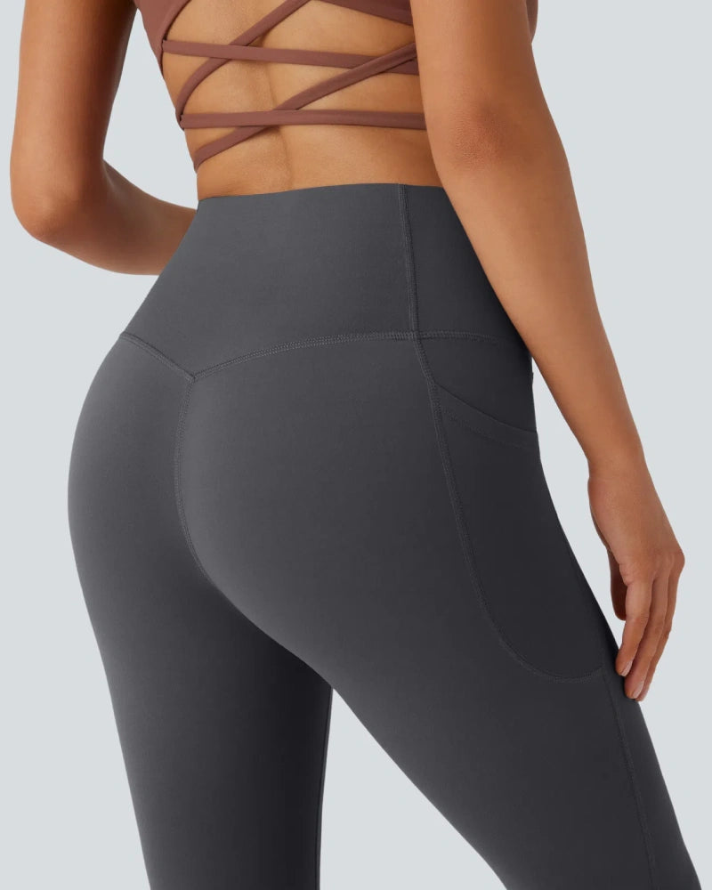 High Waisted Tummy Control Butt-Lifting Shaping Yoga Bootcut Leggings