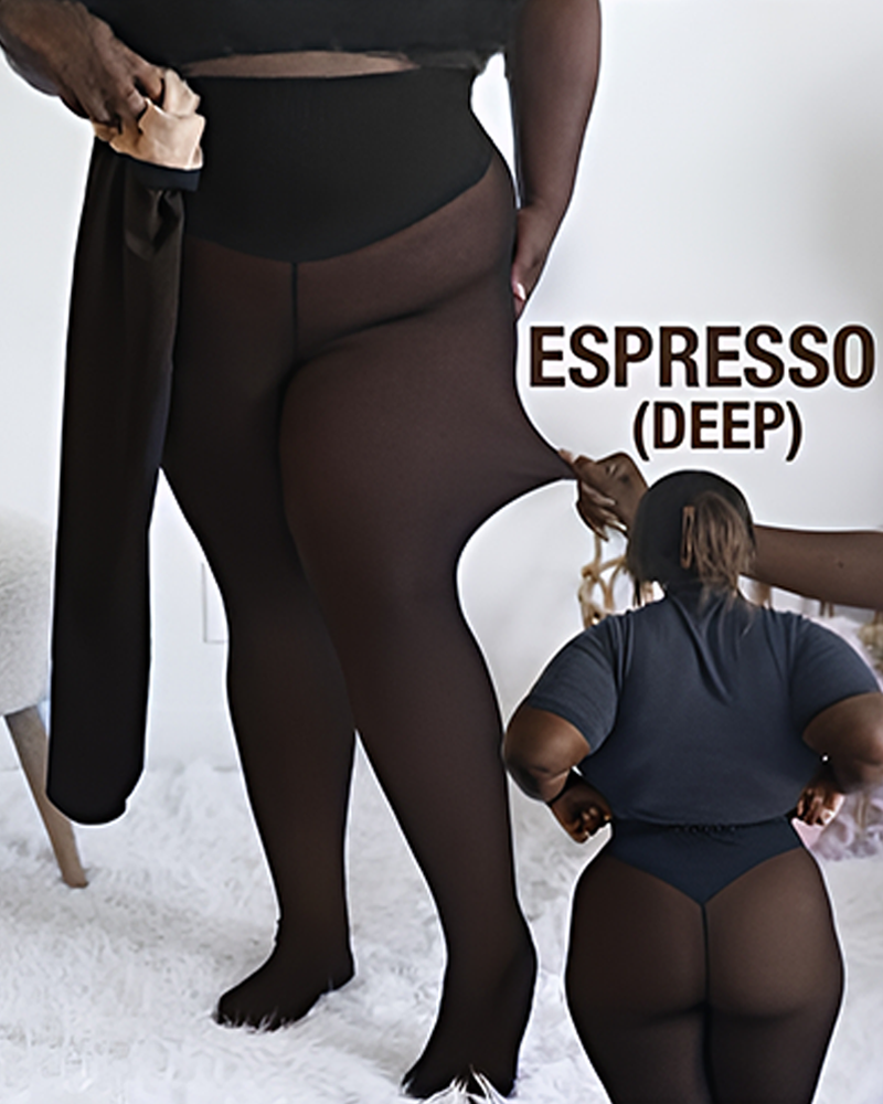 Translucent Fleece Lined Tights For All Skin Tone