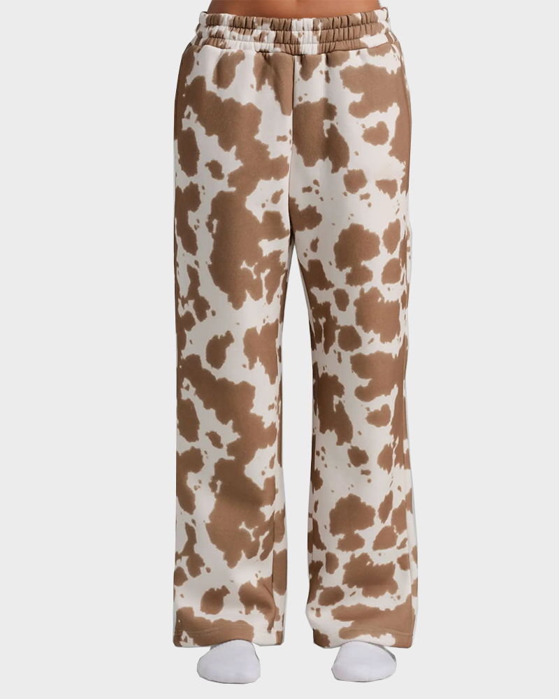 Minimalist Straight Leg Sweatpants High Waist Elastic Drawstring Pants