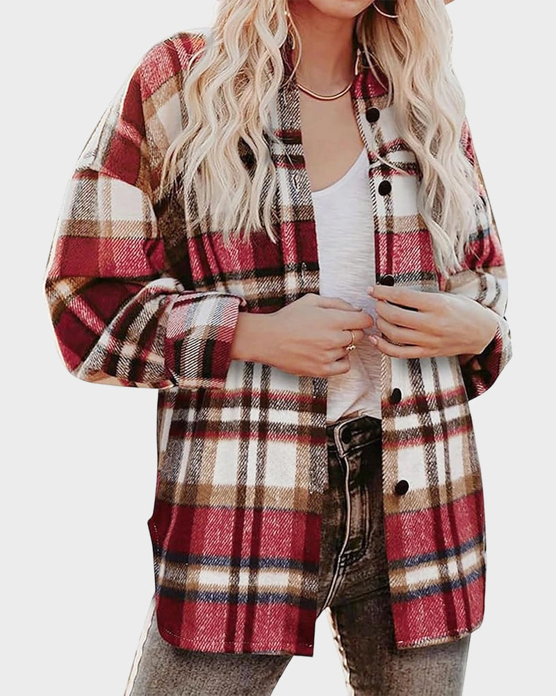 Plus Size Oversized Shacket in Cozy Flannel