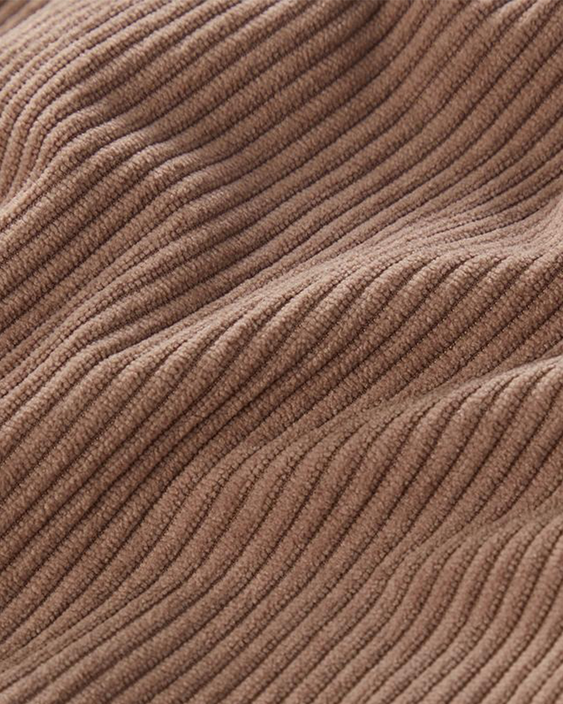 2-in-1 High Waisted Corduroy A-Line Skirt