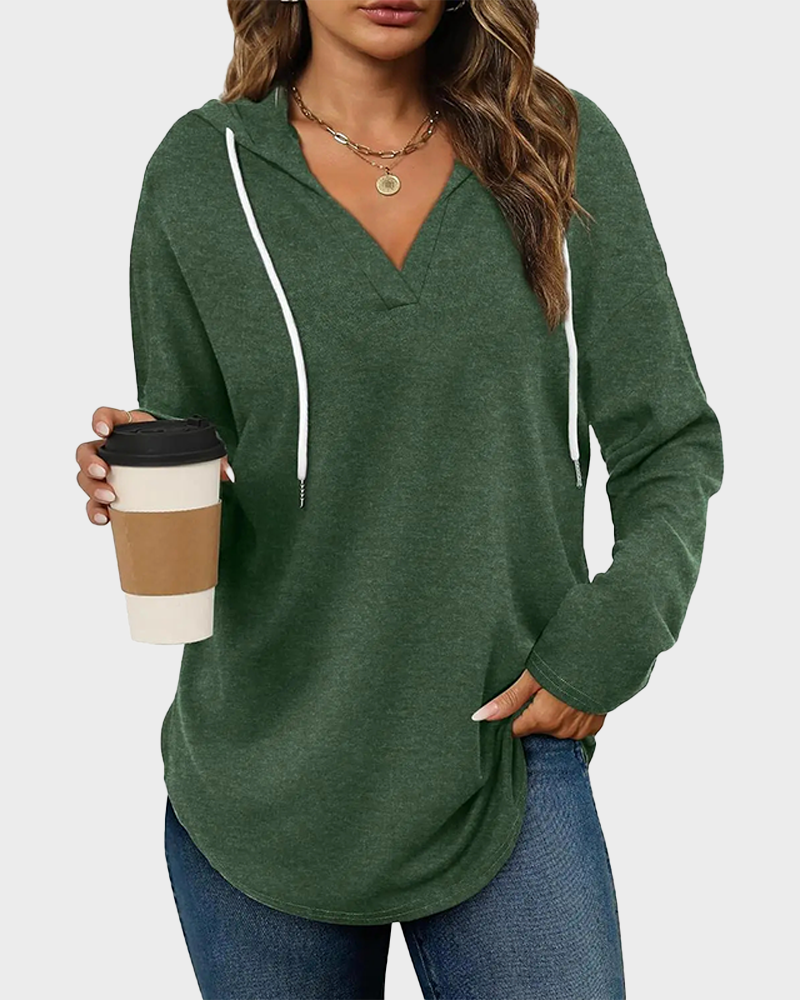 Women's Oversized Long Sleeve Loose Fit Casual Lightweight Pullover Hoodie Top