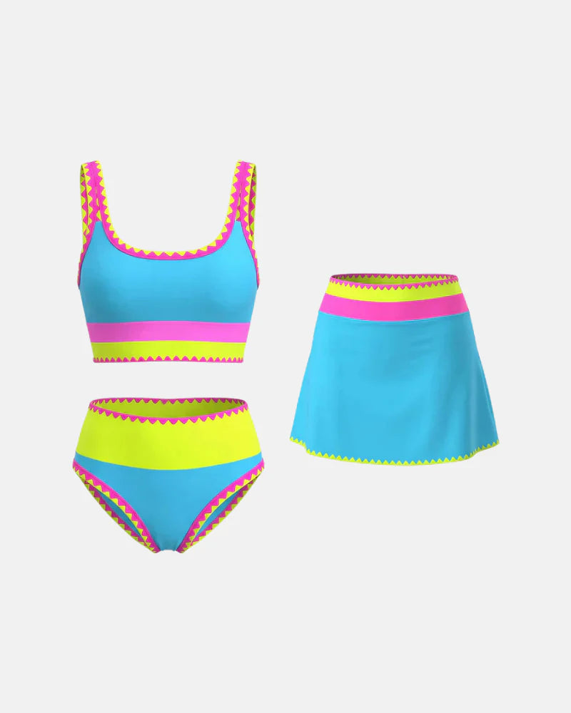 Tummy Control Swimsuits 3 Piece Bathing Suits