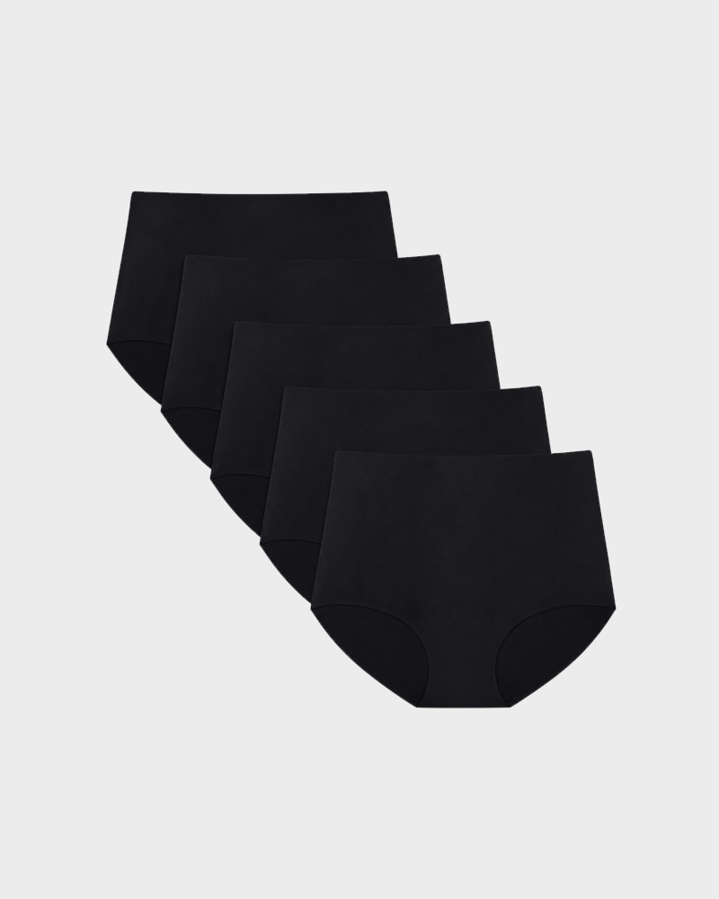 Women's High Waist Seamless No Show Briefs Panties