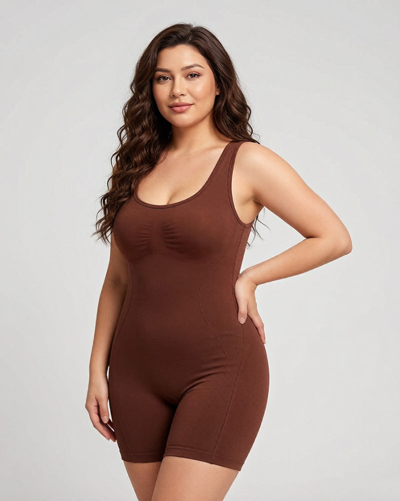 Open Back Tummy Control Butt Lifter Back Support Scrunch Postpartum Bodysuit