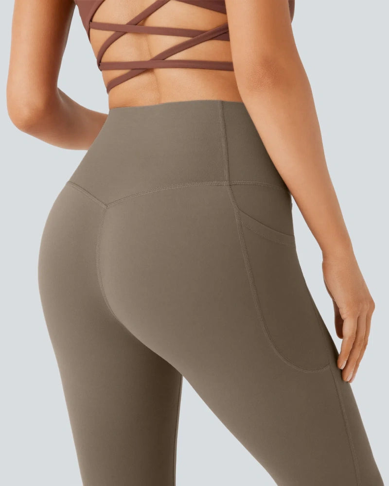 High Waisted Tummy Control Butt-Lifting Shaping Yoga Bootcut Leggings