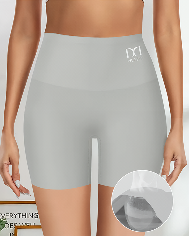 4PCS High Waist Shapewear Shorts for Women Solid Color Sculpting Panties