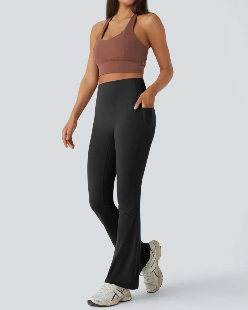 High Waisted Tummy Control Butt-Lifting Shaping Yoga Bootcut Leggings