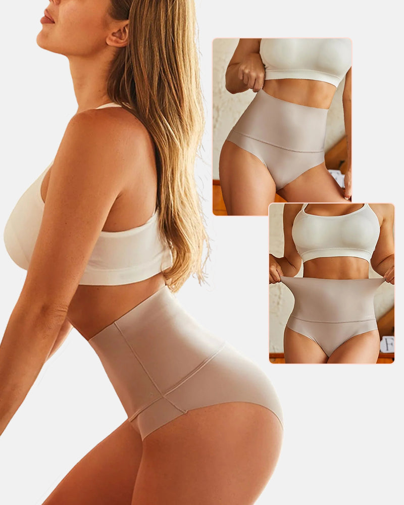 3-Pack High Waisted Thong Tummy Control Briefs