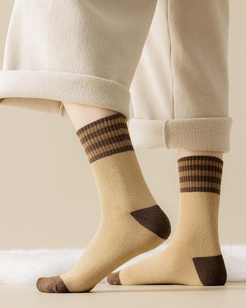 Cozy Plush Loop Lining Crew Socks