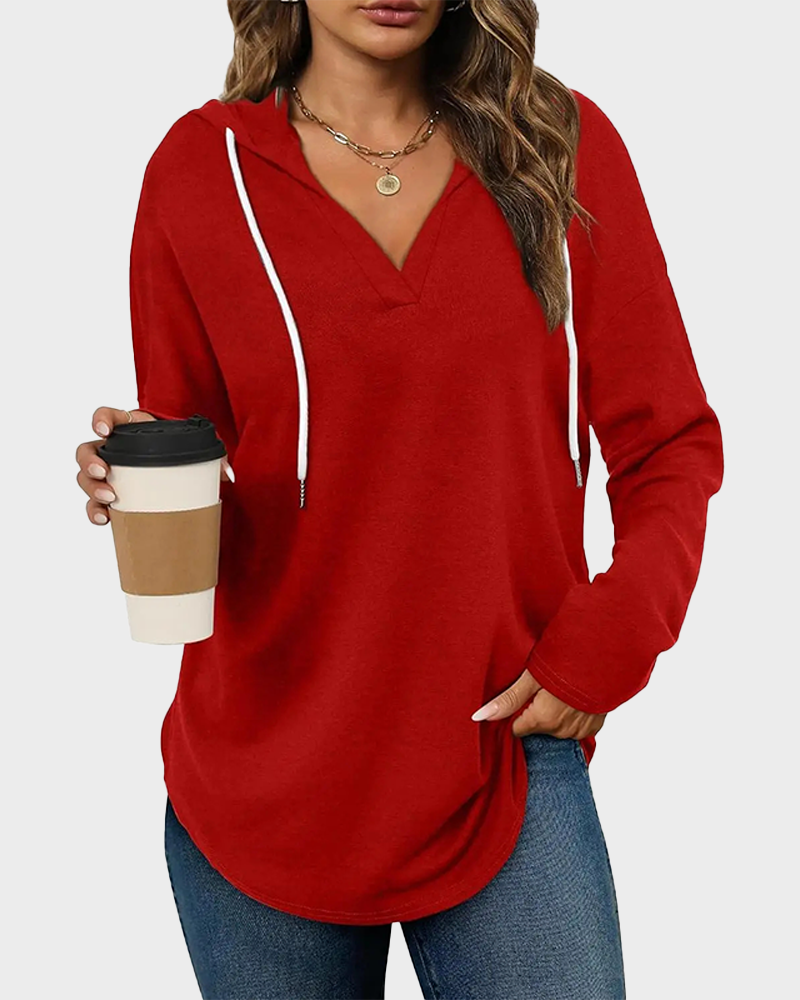 Women's Oversized Long Sleeve Loose Fit Casual Lightweight Pullover Hoodie Top