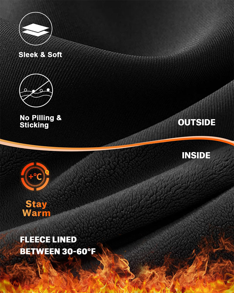 High-Waisted Fleece Leggings with Pockets