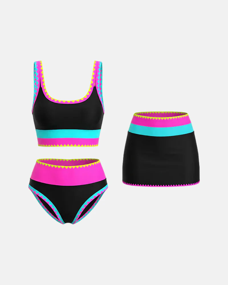 Tummy Control Swimsuits 3 Piece Bathing Suits