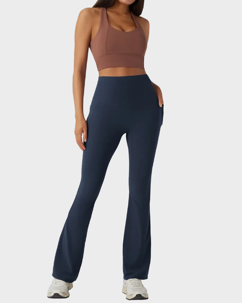 High Waisted Tummy Control Butt-Lifting Shaping Yoga Bootcut Leggings