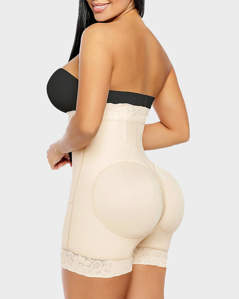 Colombian Faja Shorts Tummy Control Butt Lifter Zipper Crotch Shapewear