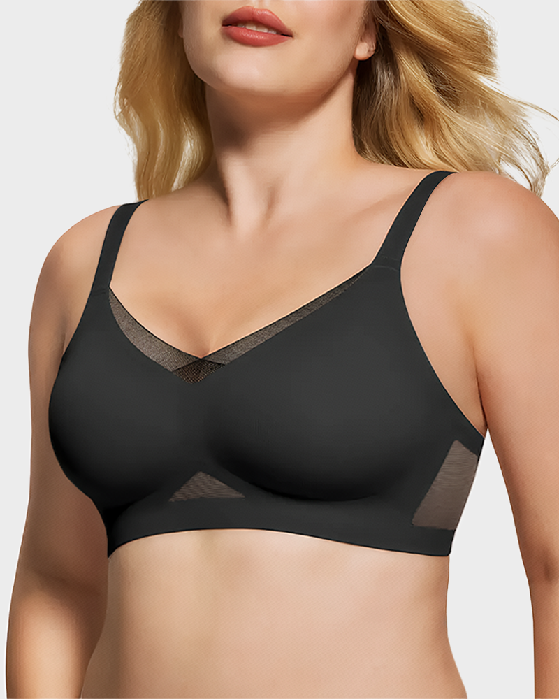 Seamless Wireless Full Coverage Push Up No Underwire Everyday Jelly Bra