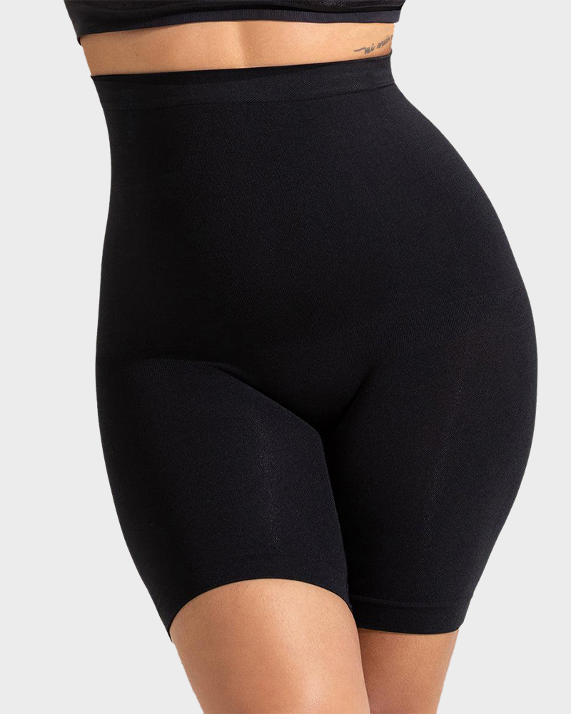 Anti Roll High Waisted Seamless Medium Compression Shapewear Shorts