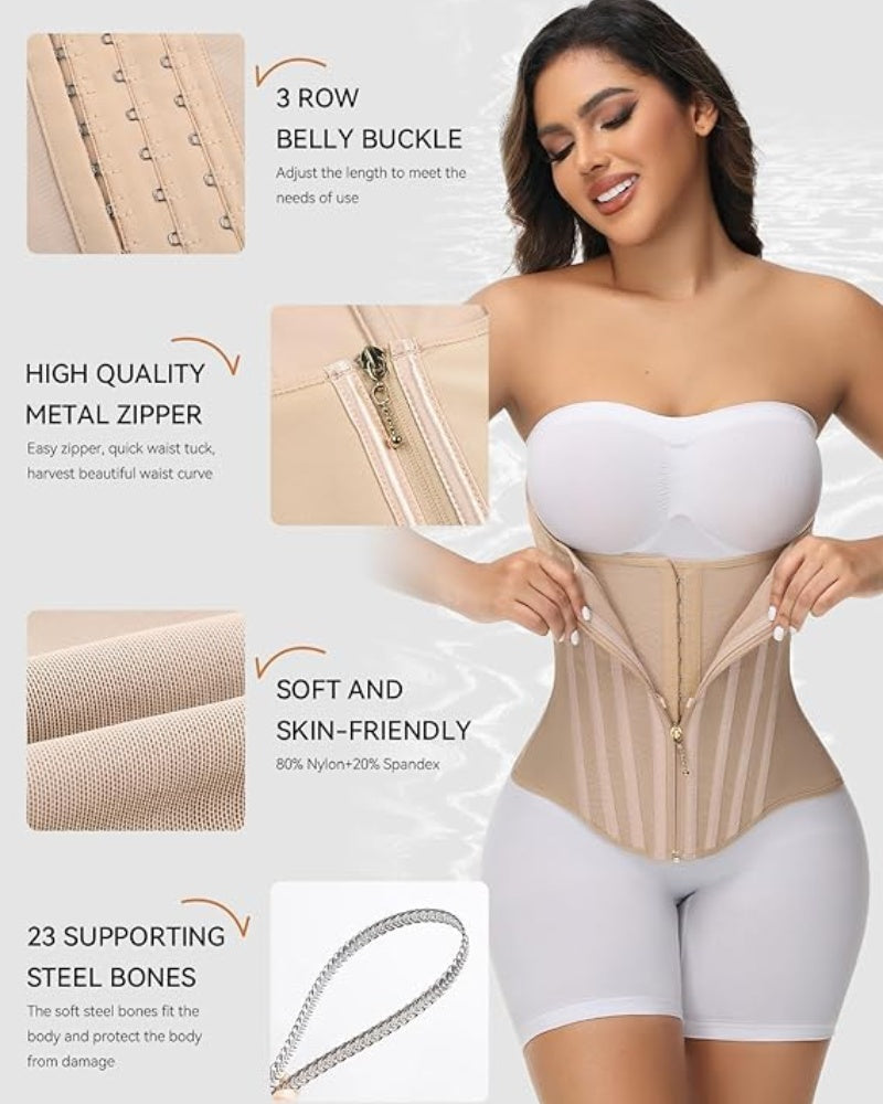Curved Boned High Compression Waist Trainer Tummy Control Tiny Waist Corset