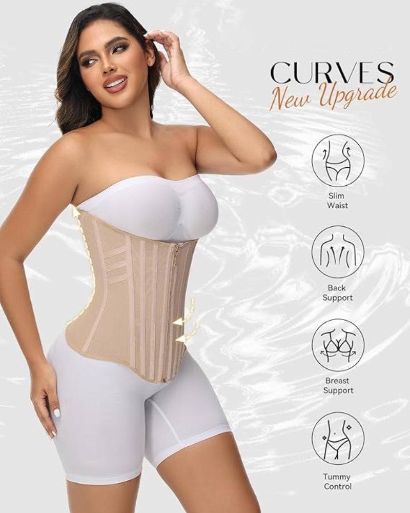 Curved Boned High Compression Waist Trainer Tummy Control Tiny Waist Corset