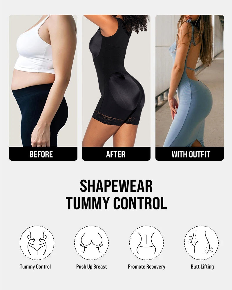 Ultra Firm Fajas - Tummy Control & Butt Lifter with Zipper Crotch