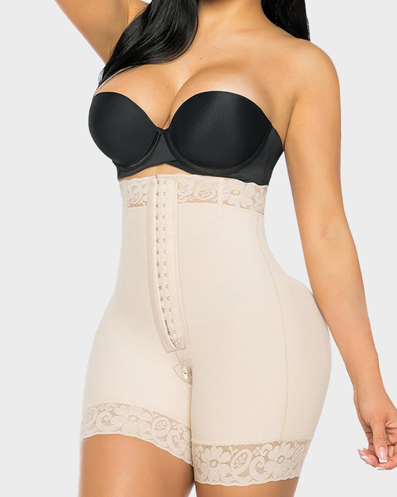 Colombian Faja Shorts Tummy Control Butt Lifter Zipper Crotch Shapewear