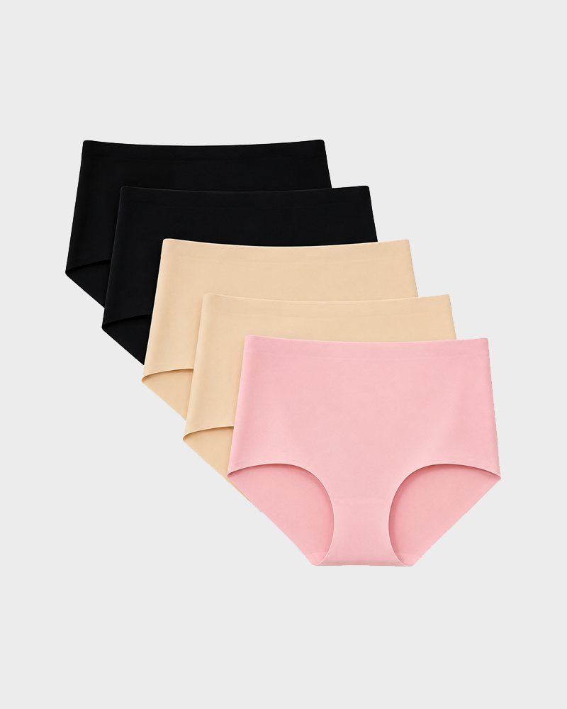 Women's High Waist Seamless No Show Briefs Panties