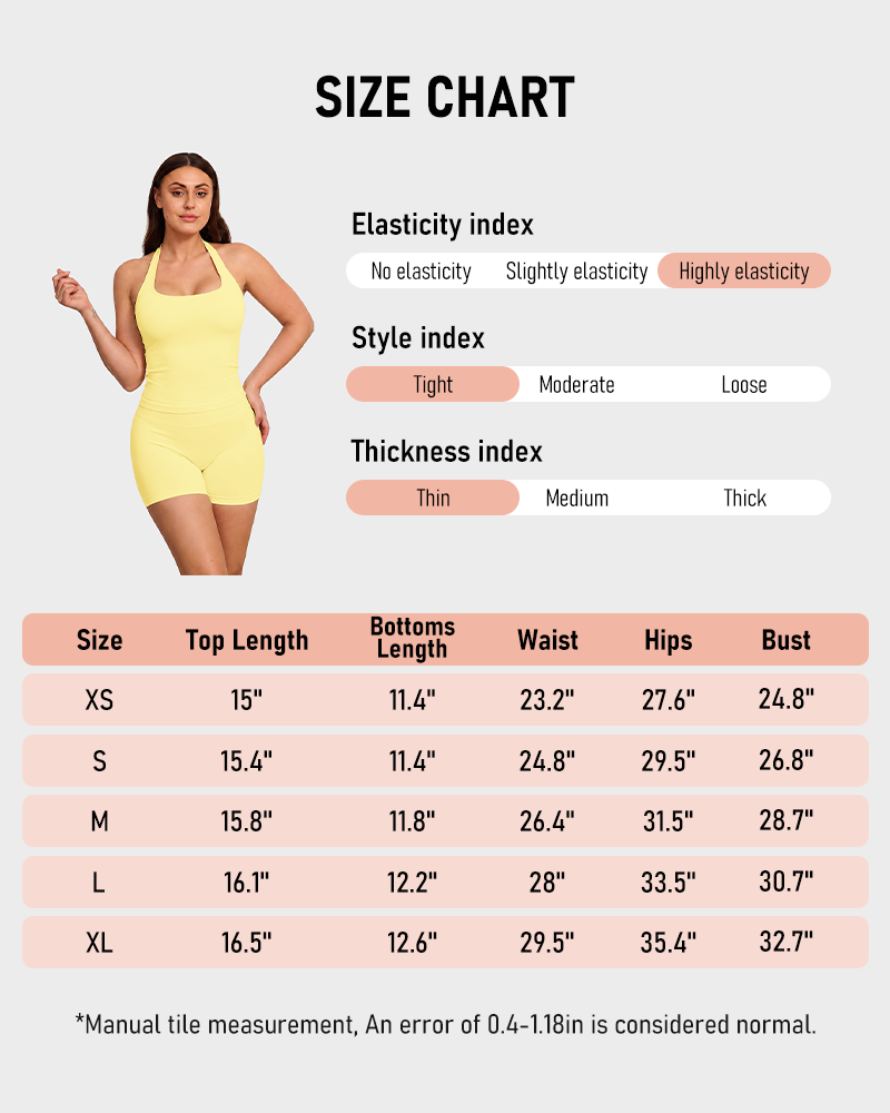 Women's Halter Top & Sports Shorts 2 Piece Yoga Gym Set